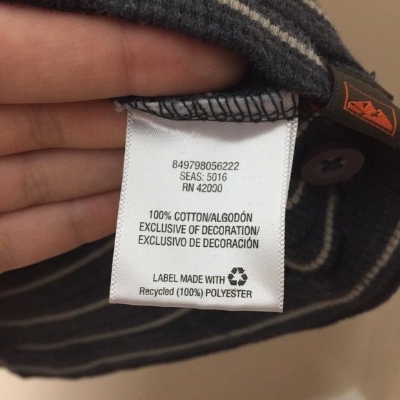 [Northwest Territory] Men's Ribbed Henley Striped Long Sleeve Shirt - Picture 8 of 10